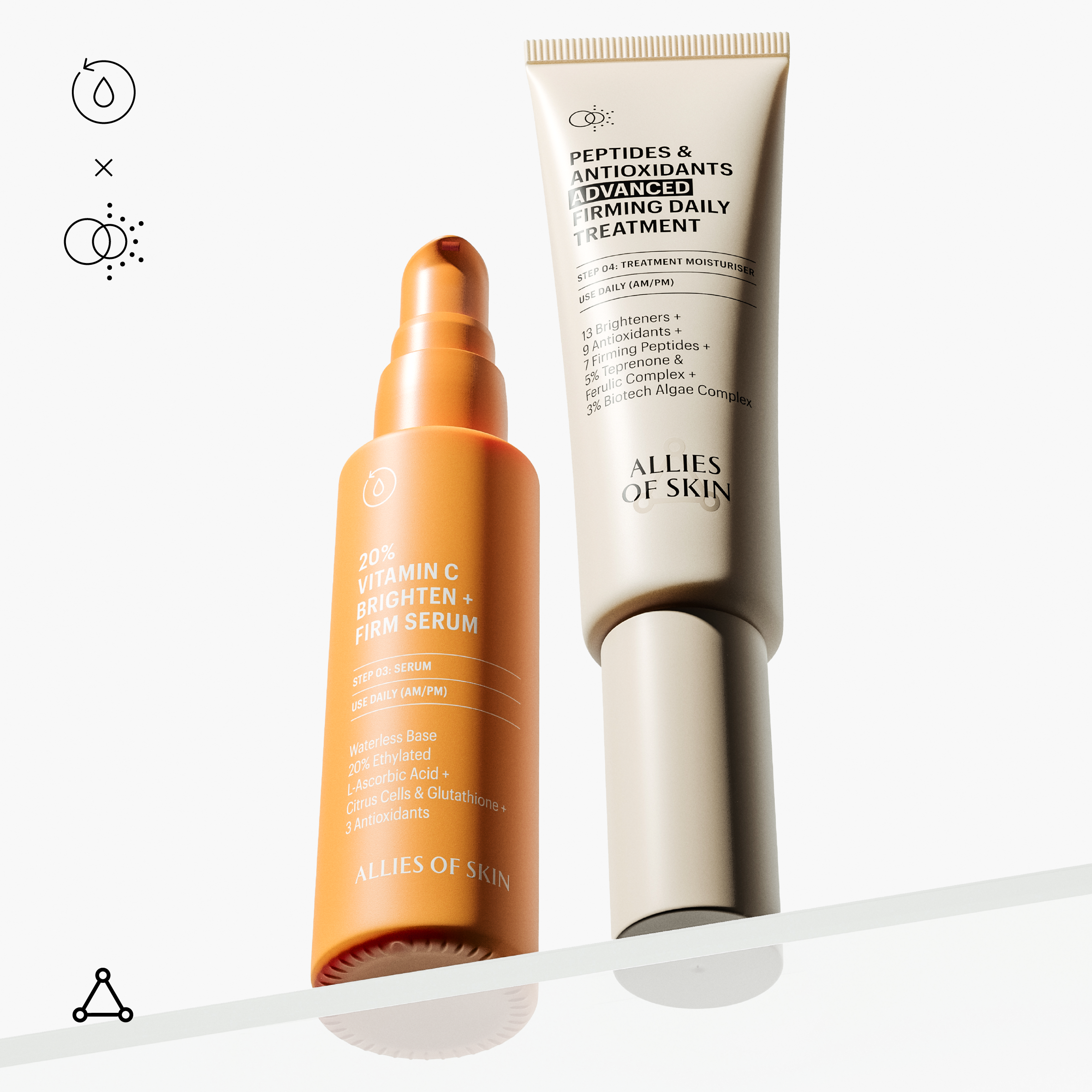 Allies of Skin 20% Vitamin C Brighten + Firm Serum (1 oz)