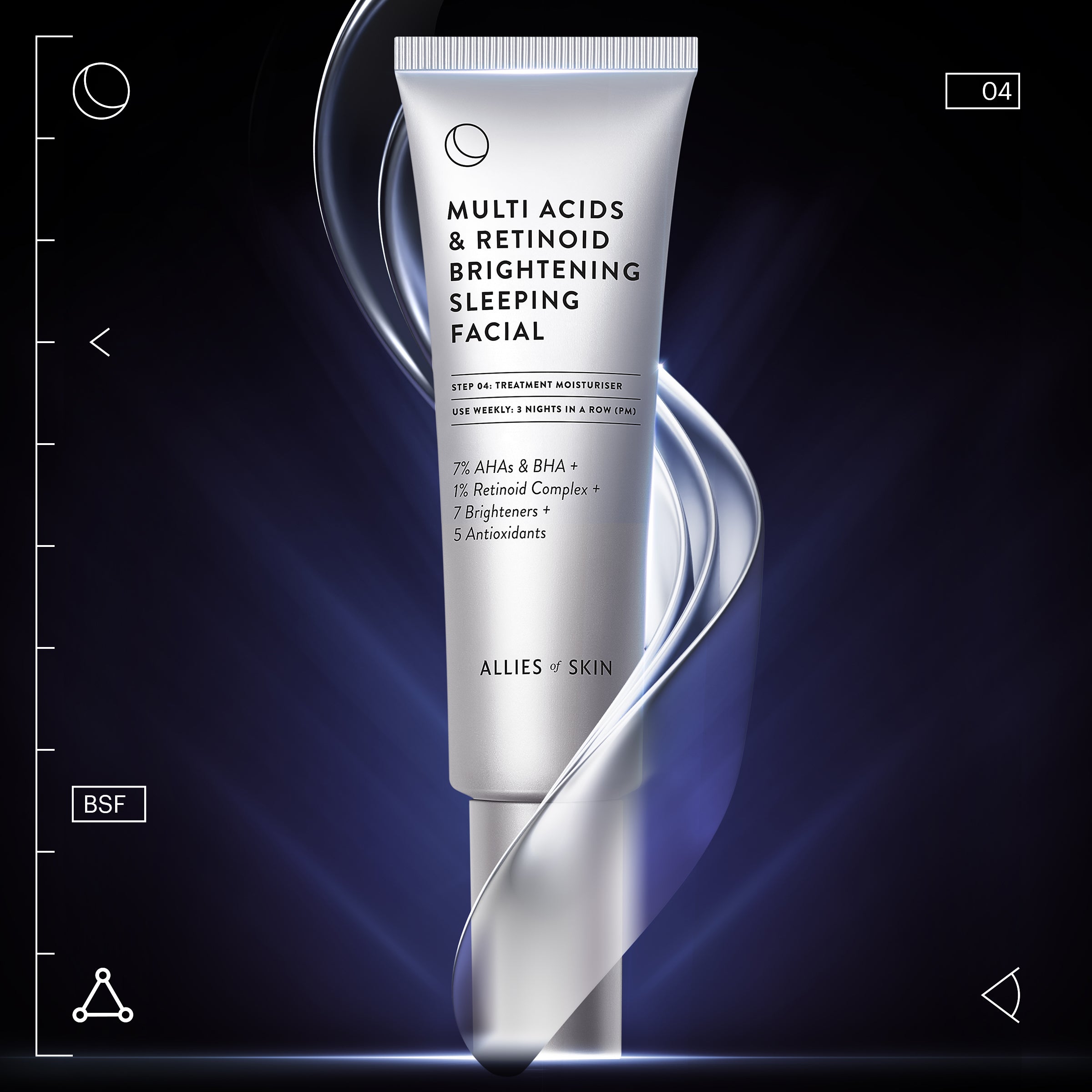 Allies of Skin Multi Acids and Retinoid Brightening Sleeping Facial (1.6 oz)