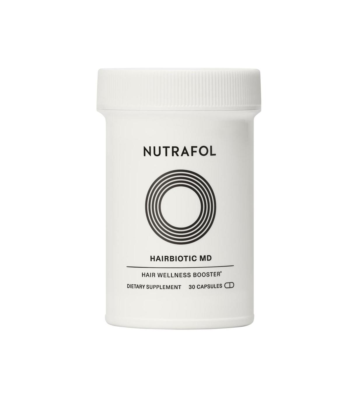Nutrafol Hairbiotic MD Hair Wellness Booster Dietary Supplement (30 Capsules)