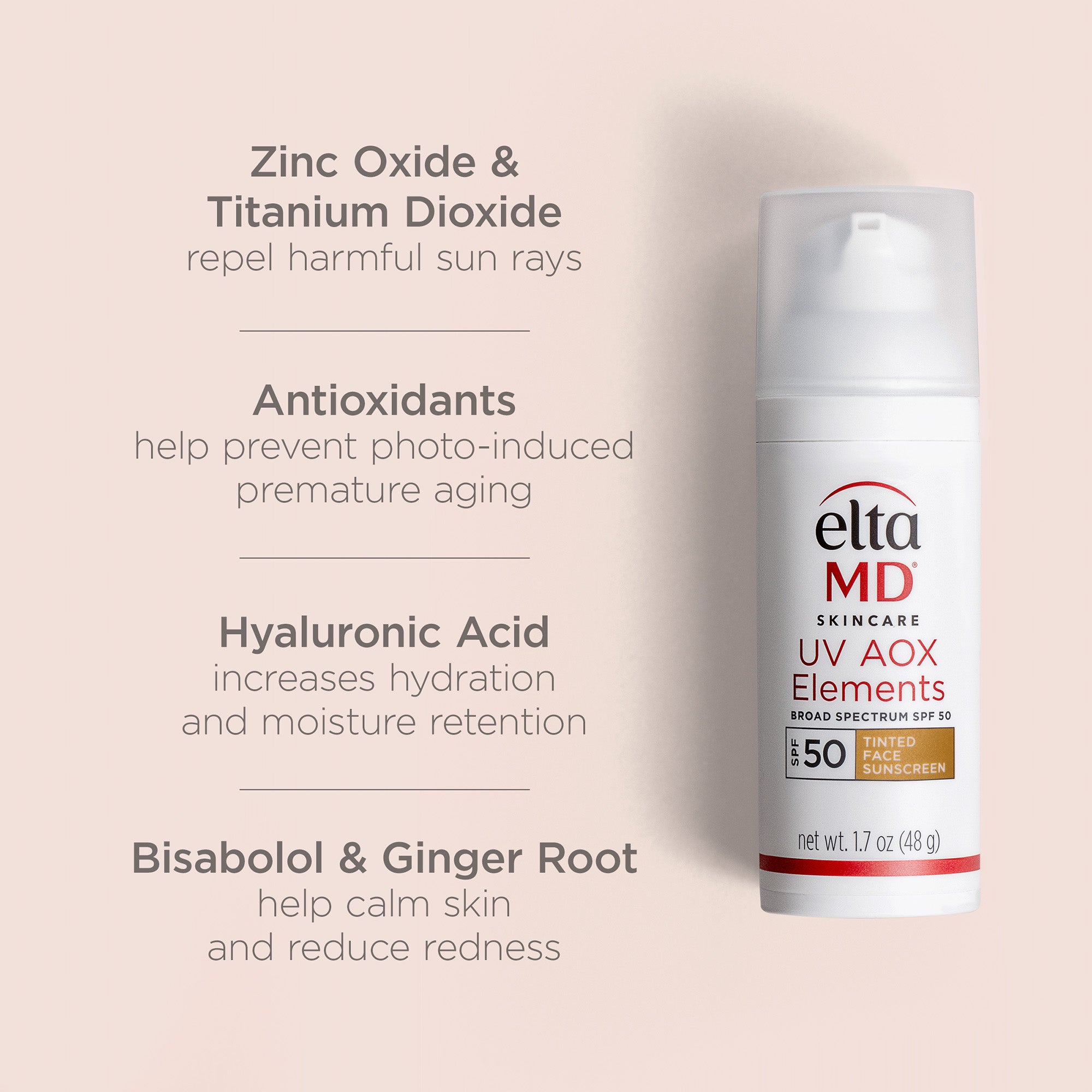 EltaMD UV AOX Elements واسع الطيف SPF 50 (1.7 أونصة)