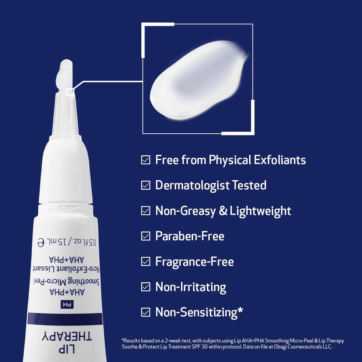 Obagi Lip Therapy AHA+PHA Smoothing Micro-Peel (0.5 oz).