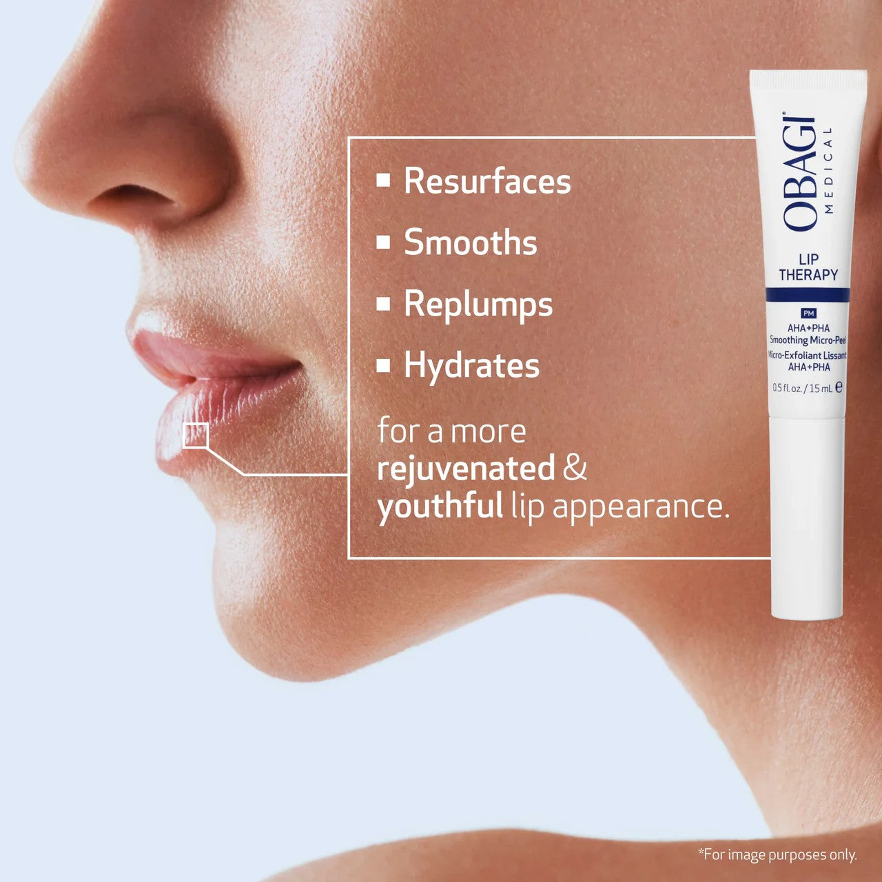 Obagi Lip Therapy AHA+PHA Smoothing Micro-Peel (0.5 oz).