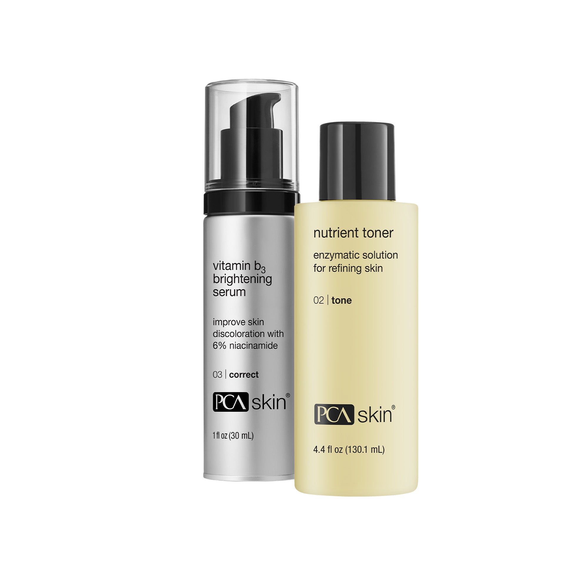 Craiceann PCA air a bheathachadh + Bright Radiant Skin Duo