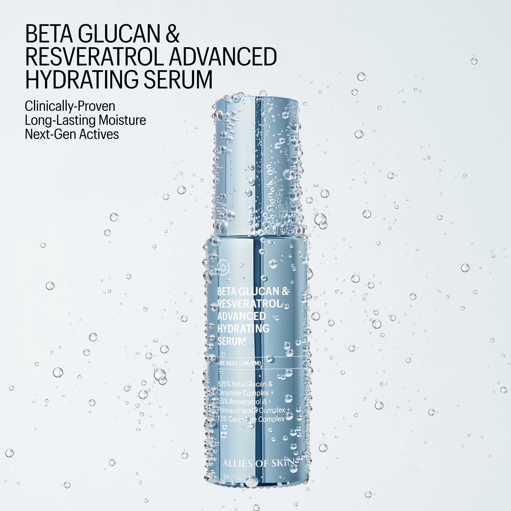 Allies of Skin Beta Glucan and Resveratrol Advanced Hydrating Serum (1 oz).