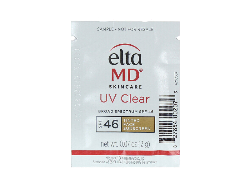 EltaMD UV Clear Tinted Broad-Spectrum SPF 46 Sample Packet.