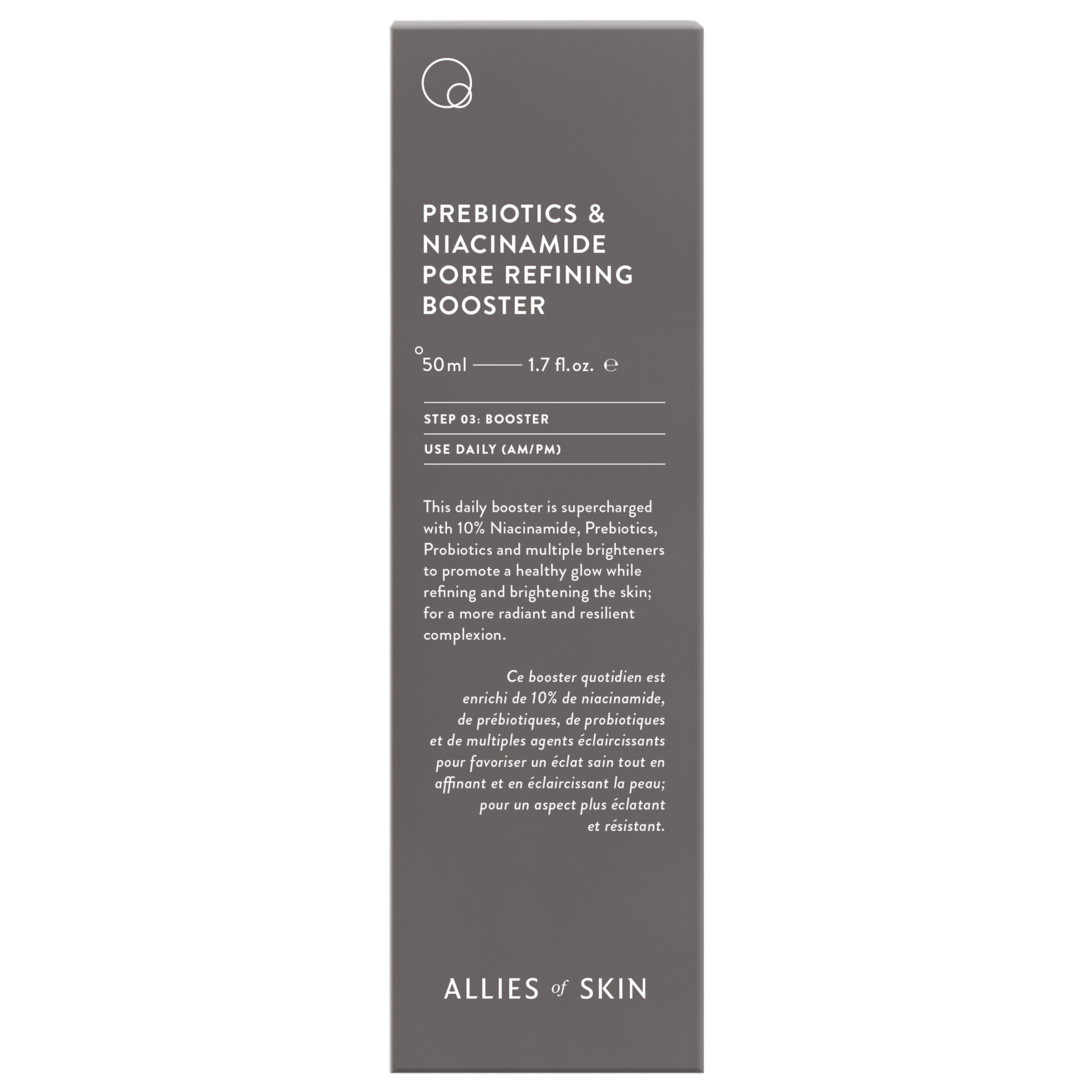 Allies of Skin Prebiotics and Niacinamide Pore Refining Booster (1.7 oz).