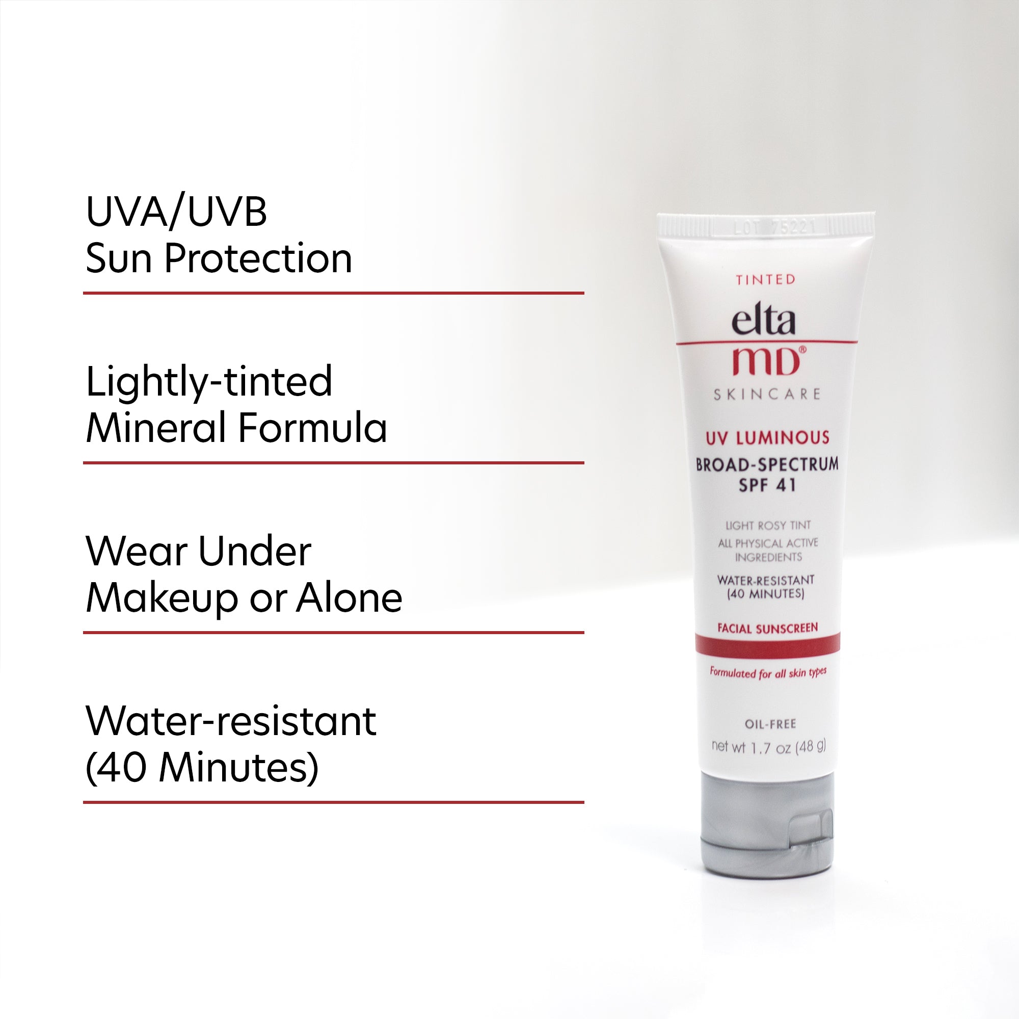 EltaMD UV Luminous Tinted Broad-Spectrum SPF 41 (1.7 ອໍ)