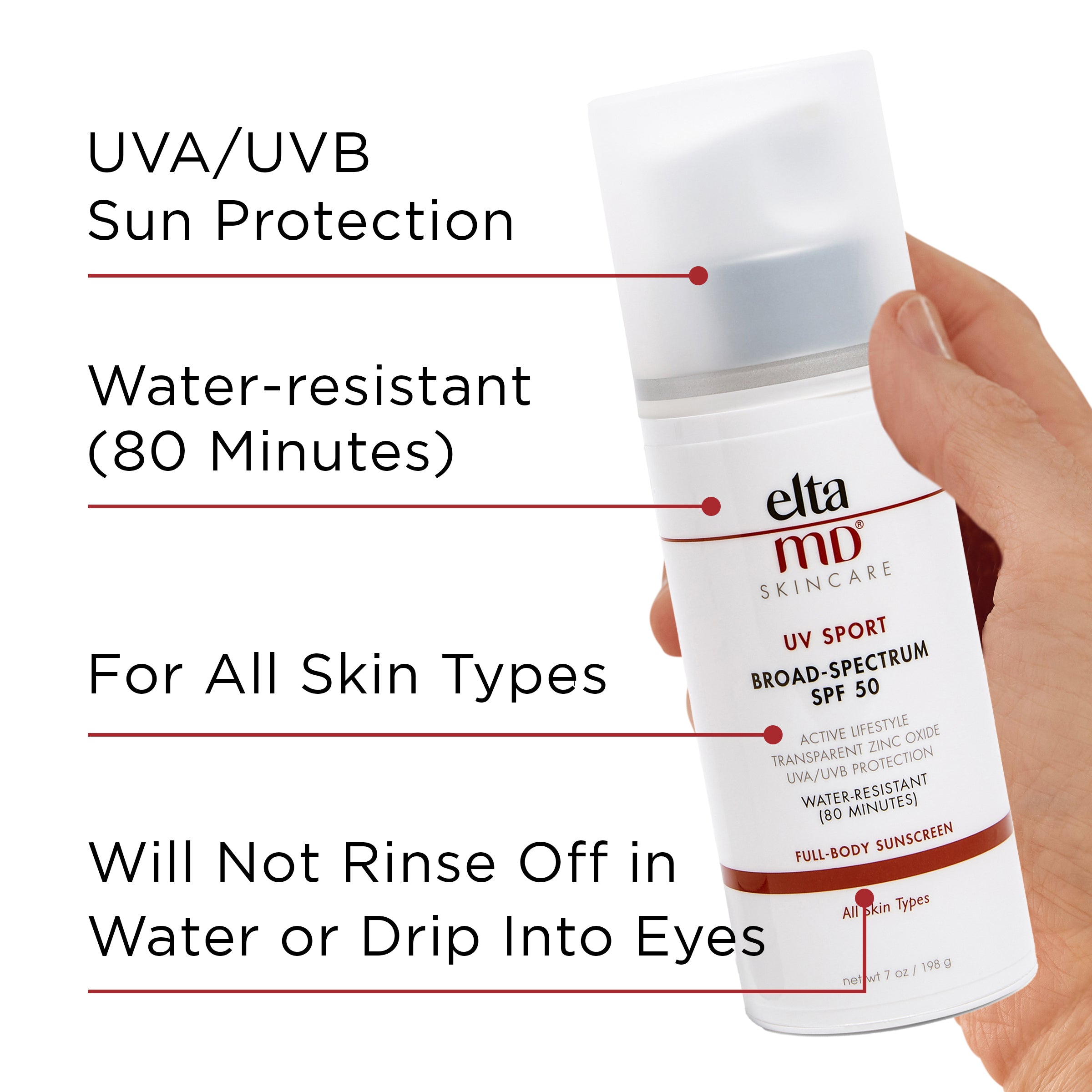 EltaMD UV Sport Broad-Spectrum SPF 50 (7 ອໍ)