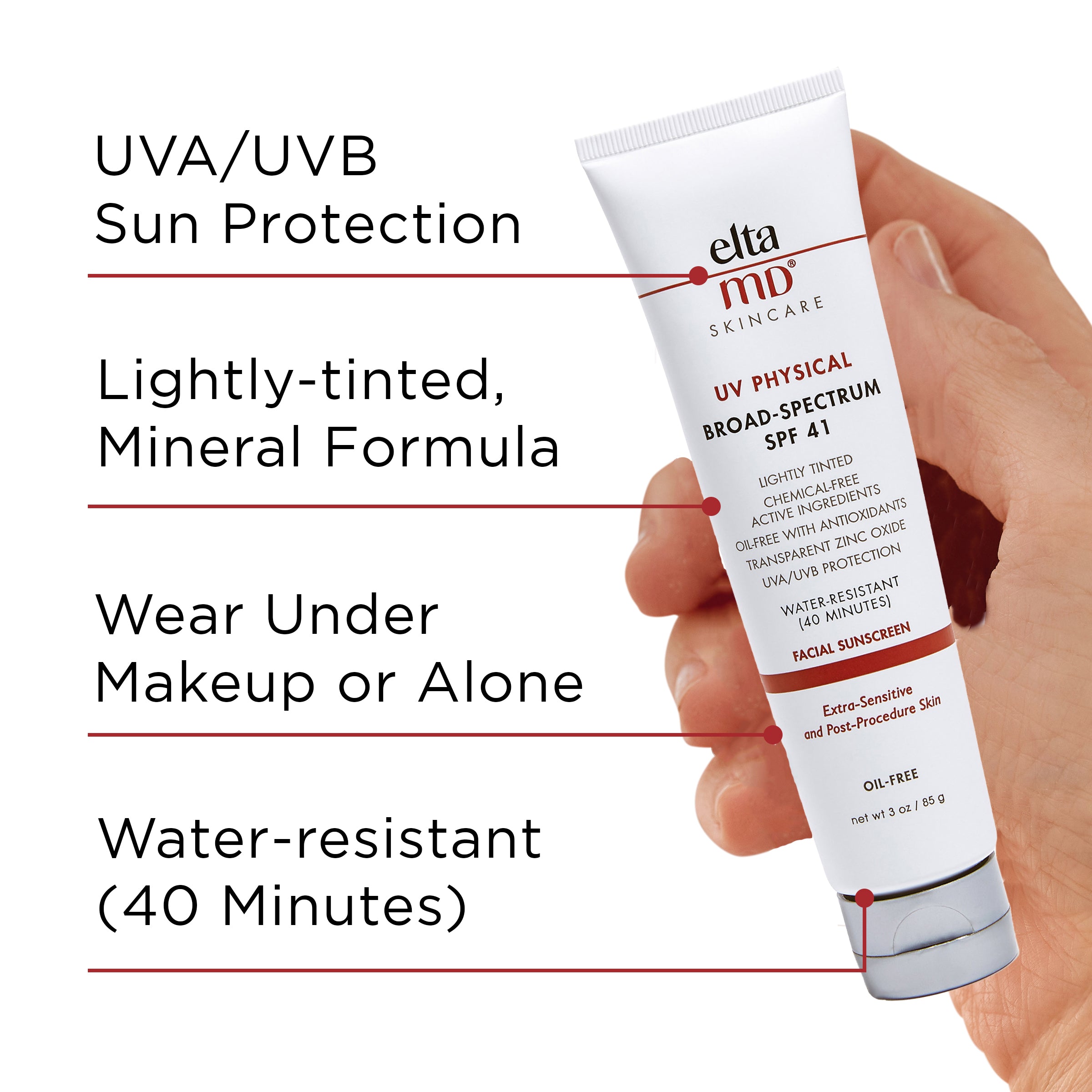 EltaMD UV Jirka Madow Balaadhan ee Spectrum SPF 41 (3 oz)