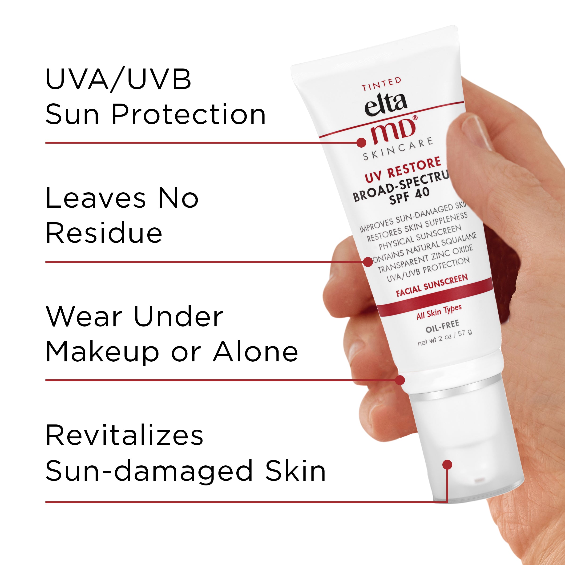 EltaMD UV Restore Tinted Broad-Spectrum SPF 40 (2 ອໍ)