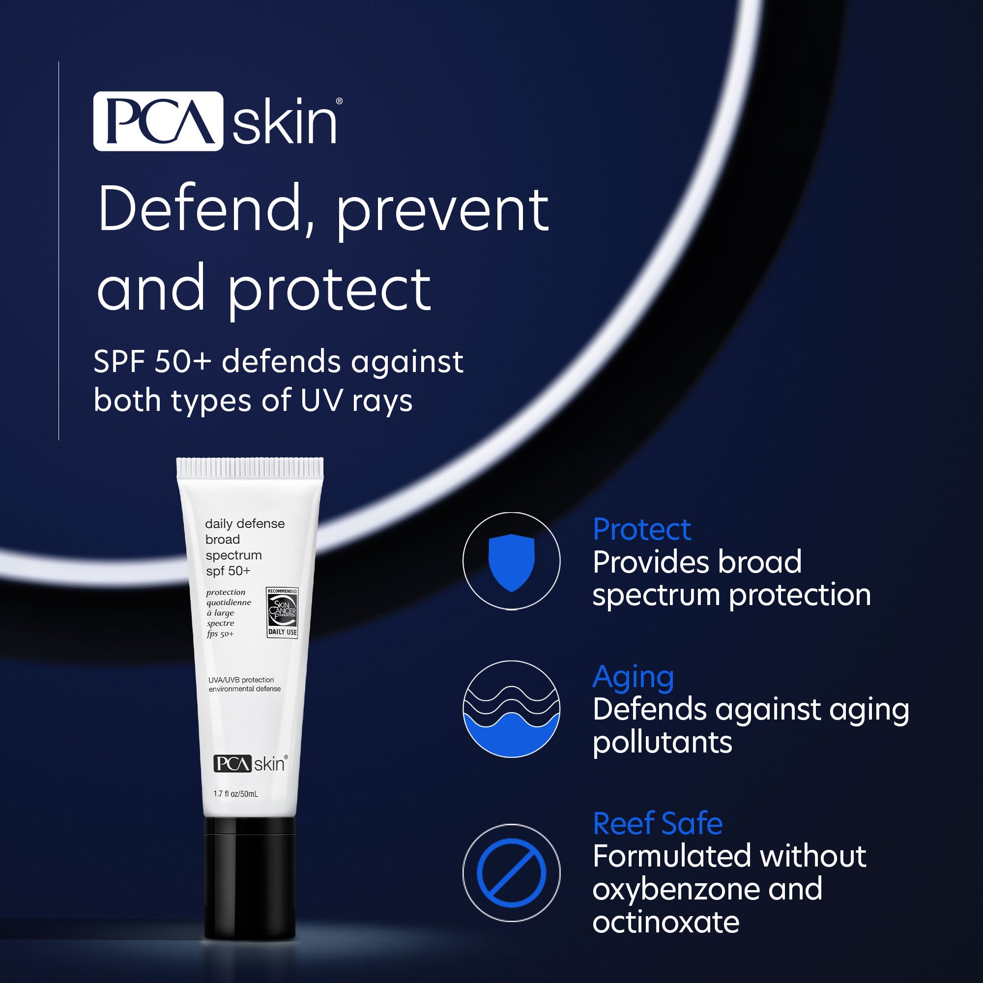 PCA Skin Daily Defense SPF 50 (1.7 أونصة)